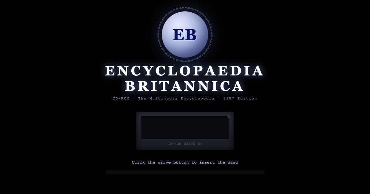 Screenshot of the Britannica demo