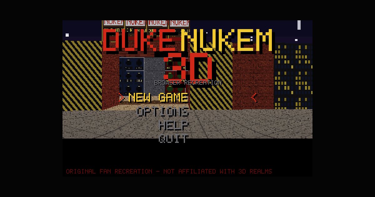 Screenshot of the Duke Nukem 3D demo