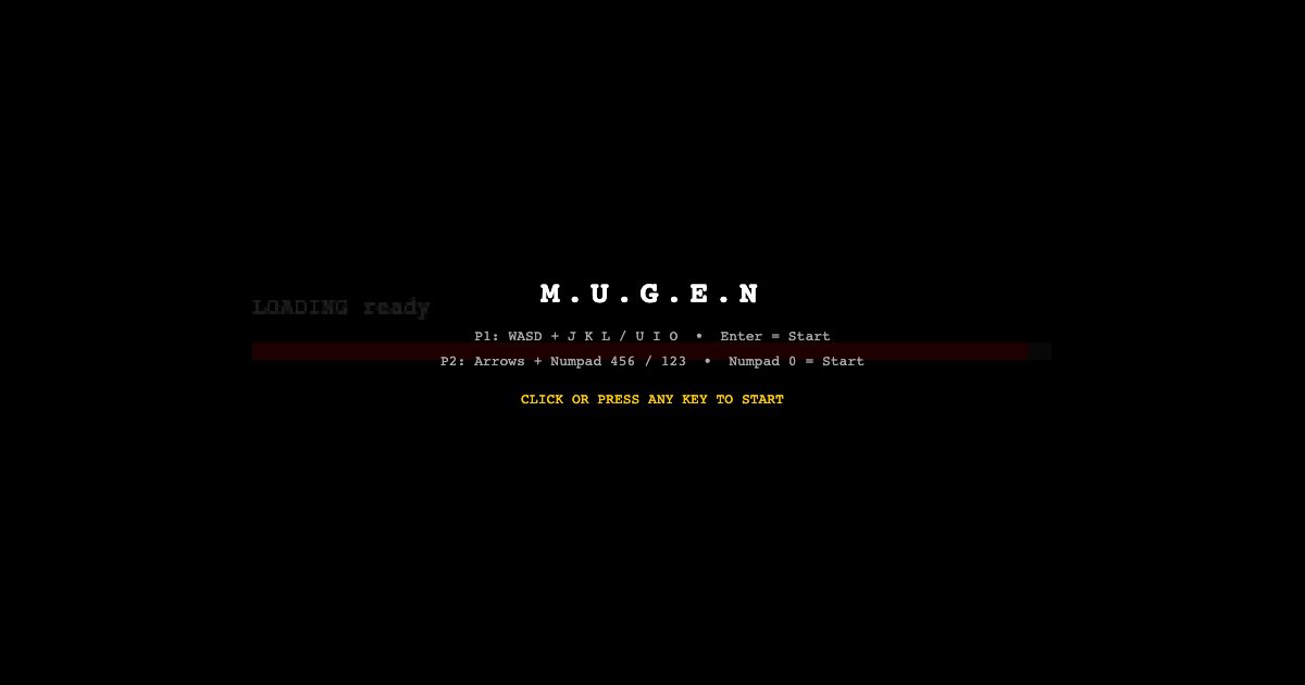 Screenshot of the Mugen demo